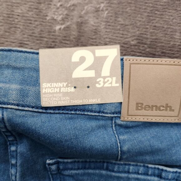 NWT Bench Urban Wear Womens Blue Skinny High Rise Jeans 27w - Picture 3 of 11